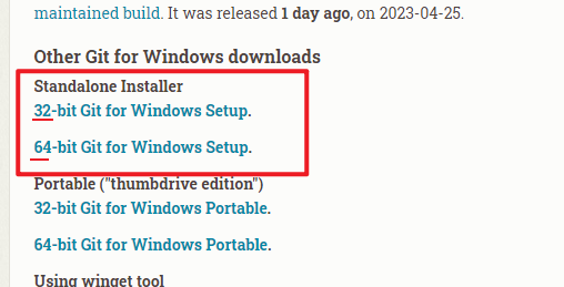 Windows 下载页面截图